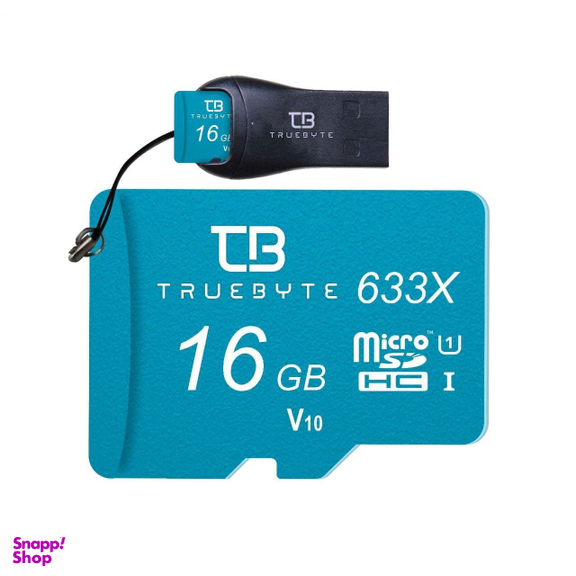 کارت حافظه microSD HC تروبایت (Truebyte) مدل 633X-V10 کلاس 10 استاندارد UHS-I U1 ظرفیت 16گیگابایت
