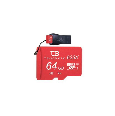 کارت حافظه microSD XC تروبایت مدل 633X-A2-V30 کلاس 10 استاندارد UHS-I U3 ظرفیت 64 گیگابایت