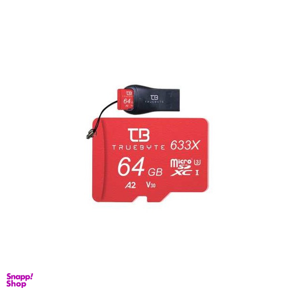 کارت حافظه microSD XC تروبایت مدل 633X-A2-V30 کلاس 10 استاندارد UHS-I U3 ظرفیت 64 گیگابایت