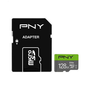 کارت حافظه microSDXC پی ان وای (PNY) مدل Elite کلاس 10 استاندارد UHS-I U1 ظرفیت 128 گیگابایت به همراه آداپتور SD