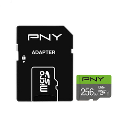 کارت حافظه microSDXC پی ان وای (PNY) مدل Elite کلاس 10 استاندارد UHS-I U1 ظرفیت 256 گیگابایت به همراه آداپتور SD