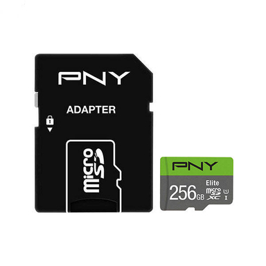 کارت حافظه microSDXC پی ان وای (PNY) مدل Elite کلاس 10 استاندارد UHS-I U1 ظرفیت 256 گیگابایت به همراه آداپتور SD