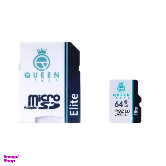 کارت حافظه microSDXCC کویین تک (Queen Tech) مدل Elite 433Xکلاس 10 استاندارد UHS-I U3 ظرفیت64گیگابایت به همراه آداپتور SD