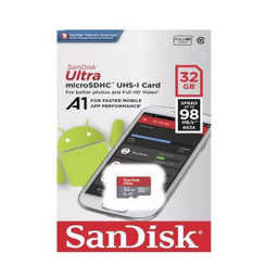 کارت حافظه MicroSDXC سن دیسک مدل Ultra A1 کلاس 10 استاندارد UHS I سرعت 98MBps ظرفیت 32 گیگابایت
