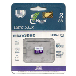 کارت حافظه Microsdhc ویکومن (Vicco Man) مدل Extre 533X کلاس 10 استاندارد Uhs-I U1 سرعت 80Mbps ظرفیت 8 گیگابایت