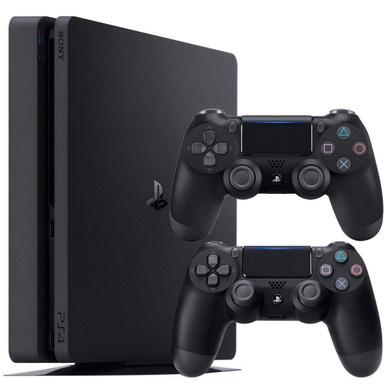 کنسول بازی سونی (Sony) مدل Playstation 4 Slim ریجن 3 کد CUH-2218B ظرفیت 1 ترابایت با 2 دسته بازی