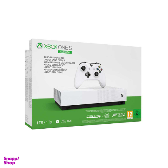 کنسول بازی مایکروسافت مدل Xbox One S ALL DIGITAL ظرفیت 1 ترابایت