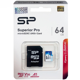کارت حافظه microSDXC سیلیکون پاور مدل Superior Pro ظرفیت 64 گیگابایت به همراه آداپتور SD