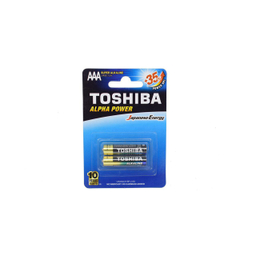 باطری نیم قلمی سوپر آلکالاین توشیبا (Toshiba) مدل Alpha Power بسته 2 عددی