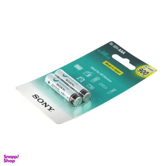 باتری نیم‌ قلمی قابل‌ شارژ سونی (Sony) مدل NH-AAA-B2GN بسته‌ 2 عددی