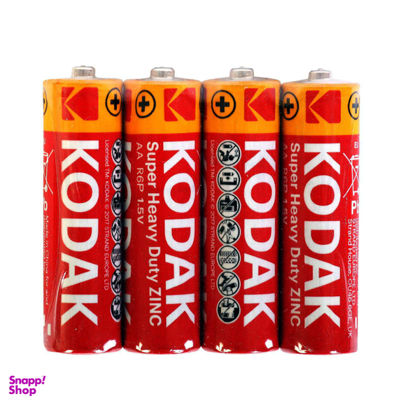 باتری نیم قلمی کداک (Kodak) مدل Super Heavy Duty بسته 4 عددی
