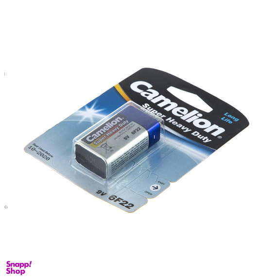باتری کتابی کملیون (Camelion) مدل Super Heavy Duty 6F22 ولتاژ 9 ولت