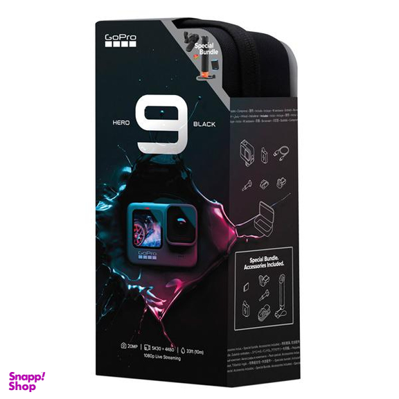 دوربین فیلم برداری گوپرو (GoPro) مدل HERO 9 Black به همراه لوازم جانبی