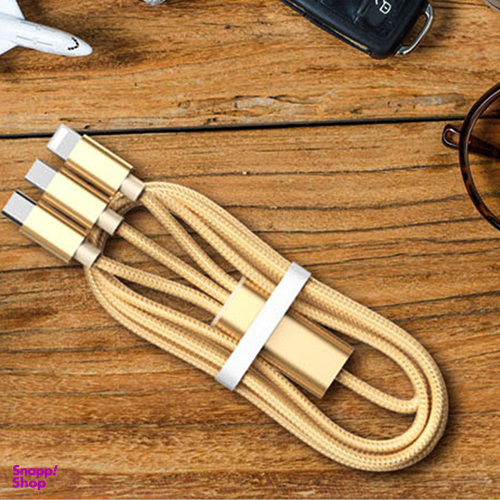 کابل 3 کاره Lightning و میکرو و تایپسی نیتو مدل NT-UC003 طول 1 متر