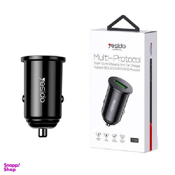شارژر فندکی فست شارژ یسیدو (Yesido) مدل Y38