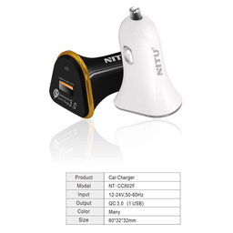 شارژر فندکی فست شارژ 1 پورت نیتو (Nitu) مدل NT-CC802F