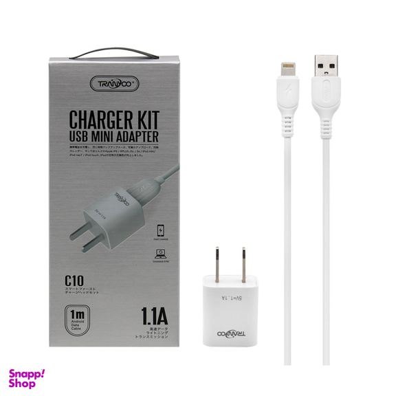 شارژر دیواری ترانیو (Tranyoo) مدل C10 همراه با کابل Lightning