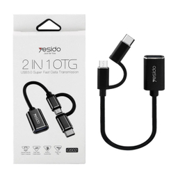 مبدل Type-C/MicroUSB به USB OTG یسیدو (Yesido) مدل GS02
