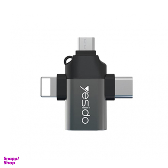 تبدیل میکرو یو اس بی تایپ سی و Lightning یسیدو (Yesido) مدل GS15