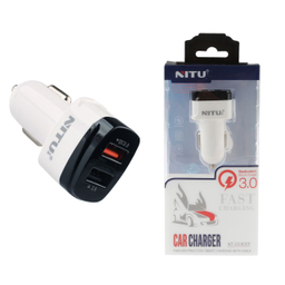 شارژر فندکی فست شارژ 2 پورت نیتو (Nitu) مدل NT-CC835F