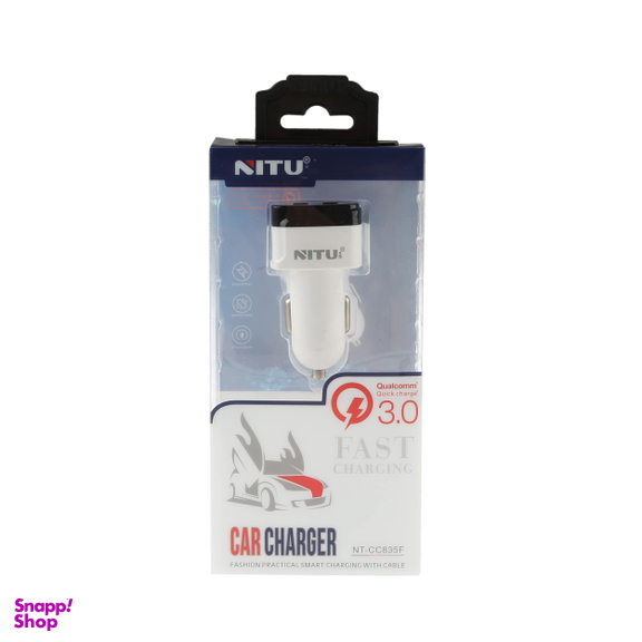 شارژر فندکی فست شارژ 2 پورت نیتو (Nitu) مدل NT-CC835F