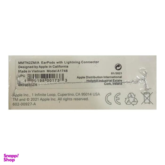 هندزفری اپل مدل 12 Apple Lightning Earpods