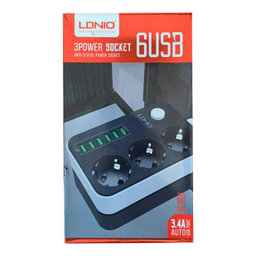 چند راهی برق الدینیو (Ldnio) مدل SE3631 با کابل 1.6 متر