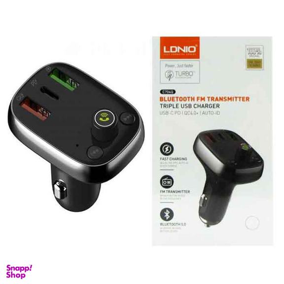 شارژر فندکی فست الدینیو (Ldnio) مدل C704Q با کابل Micro-USB همراه FM Transmitter