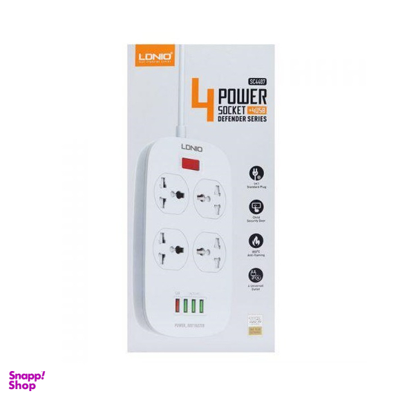 چند راهی برق الدینیو (Ldnio) مدل SC4407 با کابل 2 متر
