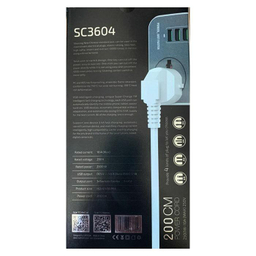 چند راهی برق الدینیو (Ldnio) مدل SE3604 به طول 2 متر