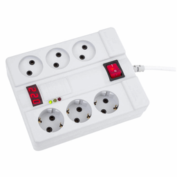 چند راهی 6 خانه محافظ دار پارت الکتریک با طول کابل 5 متر مدل PE2160