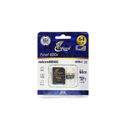 کارت حافظه Microsdxc ویکومن (Vicco Man) مدل Final 600X Uhs-I U3 سرعت 90Mbps ظرفیت 64 گیگا بایت همراه با آداپتور Sd
