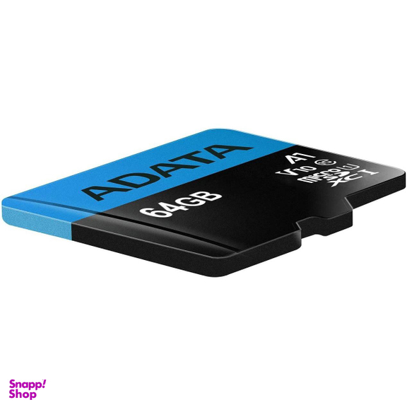 کارت حافظه Microsdxc ای دیتا (Adata) مدل Premier V10 A1 کلاس 10 استاندارد Uhs-I سرعت 100Mbps ظرفیت 64 گیگابایت