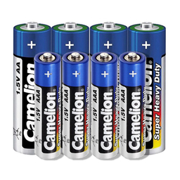باتری قلمی و نیم قلمی کملیون (Camelion) مدل Super Heavy Duty بسته 8 عددی