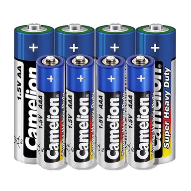 باتری قلمی و نیم قلمی کملیون (Camelion) مدل Super Heavy Duty بسته 8 عددی