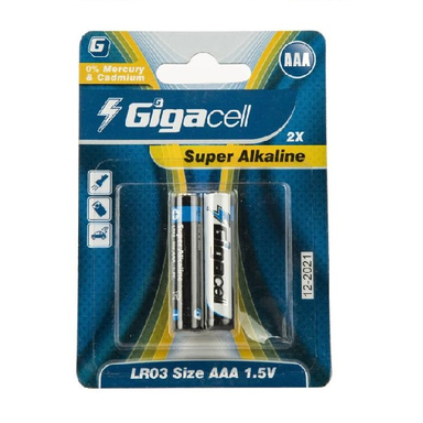 باتری نیم قلمی گیگاسل (Gigacell) مدل Alkaline بسته دو عددی