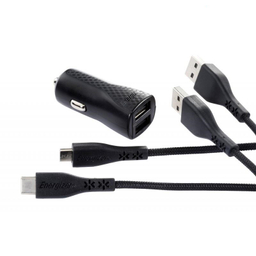 شارژر فندکی انرجایزر (Energizer) مدل Dc2blcmm بهمراه کابل تبدیل Micro-Usb و Usb-C