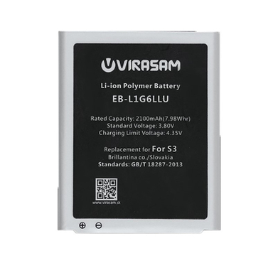 باتری موبایل ویراسام (Virasam) مدل Galaxy S3 با ظرفیت 2100 میلی آمپر ساعت