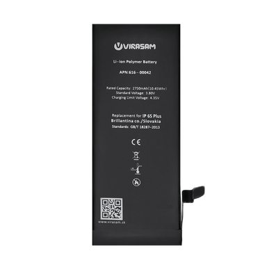باتری موبایل ویراسام (Virasam) مدل iPhone 6s Plus با ظرفیت 2750 میلی آمپر ساعت