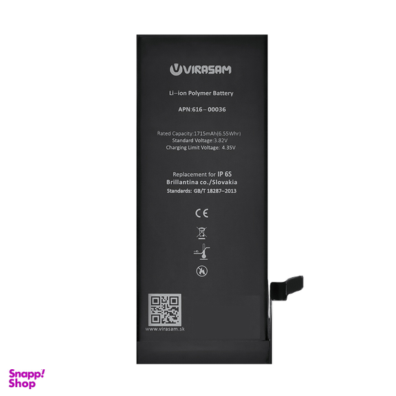 باتری موبایل ویراسام (Virasam) مدل iPhone 6s با ظرفیت 1715 میلی آمپر ساعت