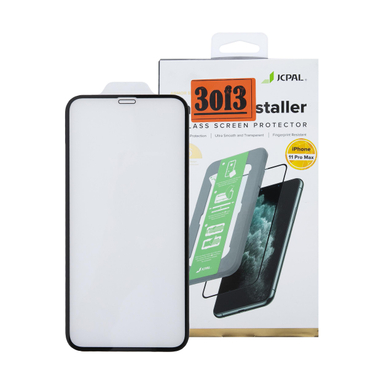 محافظ صفحه نمایش شیشه ای 3D جی.سی.پال (Jcpal) مدل EeasyOn Installer J03 مناسب موبایل اپل iPhone 11ProMax/XsMax