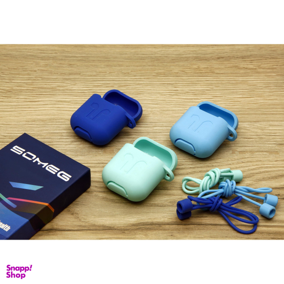 کاور سومگ (Someg) مدل SMG-Gr مناسب کیس هندزفری اپل AirPods به همراه بند نگهدارنده