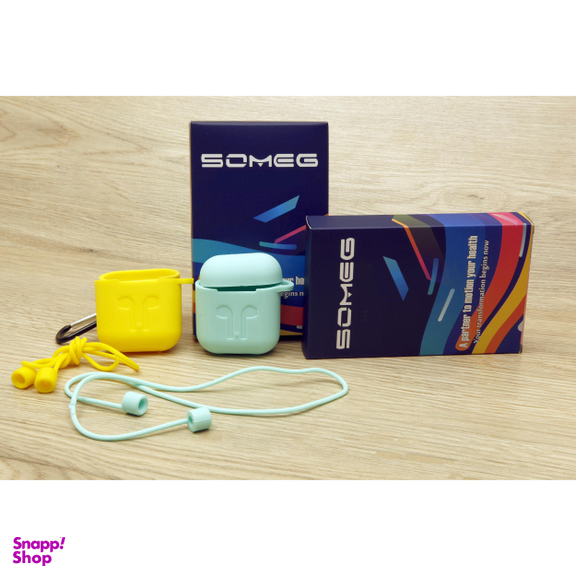 کاور سومگ (Someg) مدل SMG-Gr مناسب کیس هندزفری اپل AirPods به همراه بند نگهدارنده