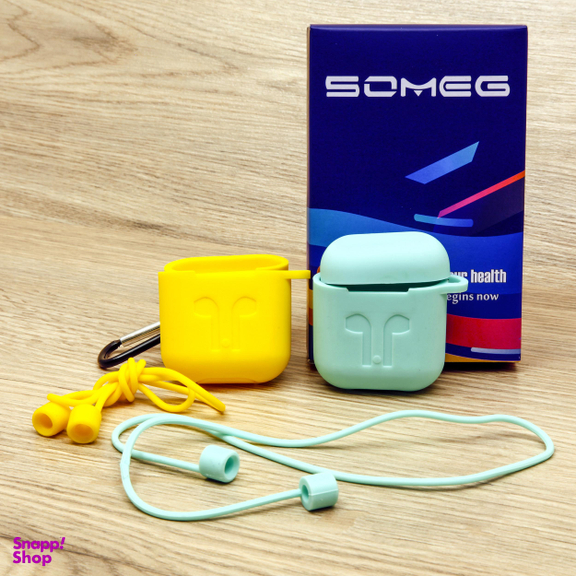 کاور سومگ (Someg) مدل SMG-Gr مناسب کیس هندزفری اپل AirPods به همراه بند نگهدارنده