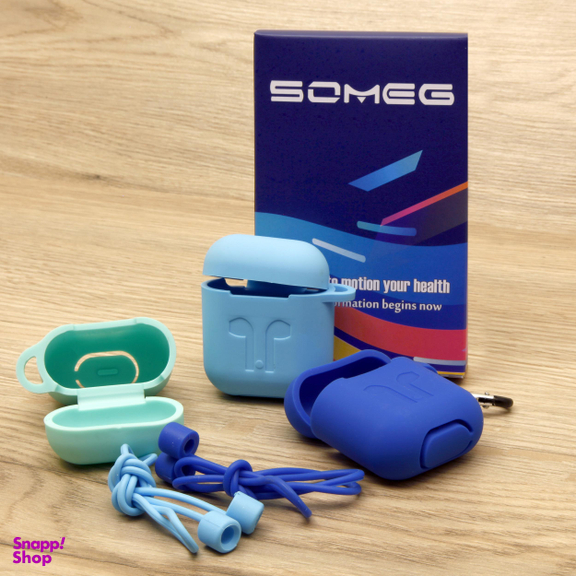 کاور سومگ (Someg) مدل SMG-Gr مناسب کیس هندزفری اپل AirPods به همراه بند نگهدارنده