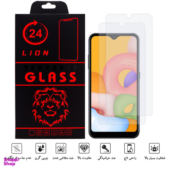 محافظ صفحه نمایش لاین (Lion) مدل RB007 مناسب موبایل سامسونگ Galaxy A01 بسته دو عددی