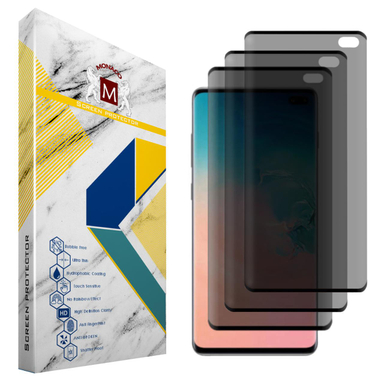 محافظ صفحه نمایش موناکو (Monaco) مدل RC001 برای حفظ حریم شخصی مناسب موبایل سامسونگ Galaxy S10 Plus بسته سه عددی