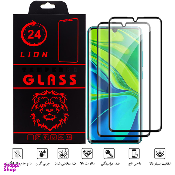 محافظ صفحه نمایش لاین (Lion) مدل RT007 مناسب موبایل شیایومی Mi Note 10 Pro بسته دو عددی