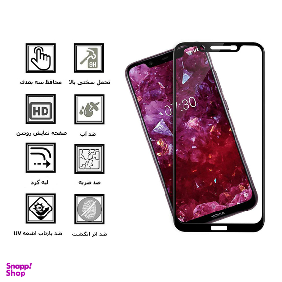 محافظ صفحه نمایش مورفی (Morphie) مدل GL3_3 مناسب موبایل نوکیا 8.1/X7 بسته 3 عددی