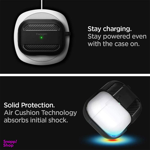 کاور اسپیگن (Spigen) مدل Rugged Armor مناسب کیس هندزفری اپل AirPods Pro